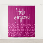 Hallo prachtige Galentine's day xoxo achtergrond Wandkleed (Voorkant)