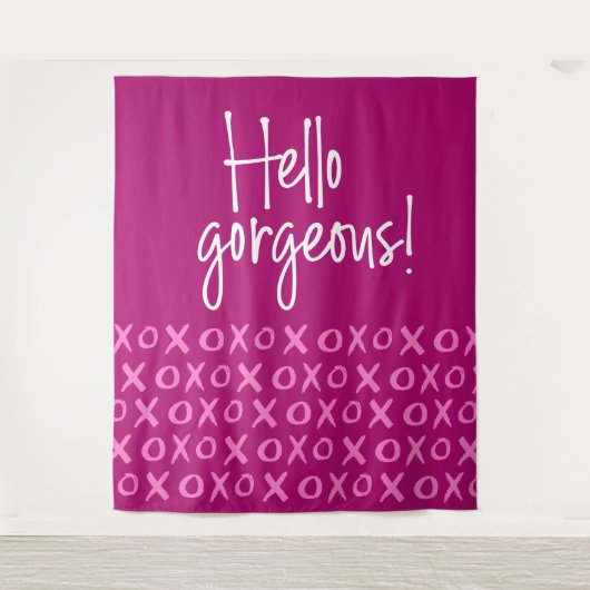 Hallo prachtige Galentine's day xoxo achtergrond Wandkleed (Voorkant)