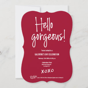 Hallo prachtige Galentine's Day xoxo Rode aangepas Kaart