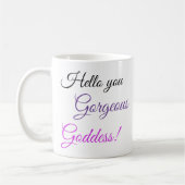 hallo prachtige godin! koffiemok (Links)