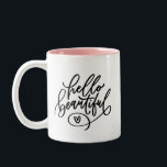 hallo prachtige hand met briefterde tweetone koffi tweekleurige koffiemok<br><div class="desc">De perfecte manier om je morgen te beginnen! Een kopje koffie (of thee) en een compliment! Deze leuke mok met handschrift zal je altijd laten glimlachen. Geef het voor een goede vriend of show zelf een beetje liefde met een beetje motivatie kracht op je ochtendbeker. De omgekeerde zijde heeft een...</div>