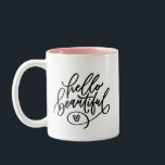 hallo prachtige hand met briefterde tweetone koffi tweekleurige koffiemok<br><div class="desc">De perfecte manier om je morgen te beginnen! Een kopje koffie (of thee) en een compliment! Deze leuke mok met handschrift zal je altijd laten glimlachen. Geef het voor een goede vriend of show zelf een beetje liefde met een beetje motivatie kracht op je ochtendbeker. De omgekeerde zijde heeft een...</div>