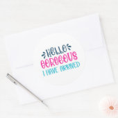 Hallo Prachtige ik ben aangekomen - Small Business Ronde Sticker (Envelop)