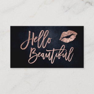 hallo prachtige lippen roos gouden script waterver visitekaartje