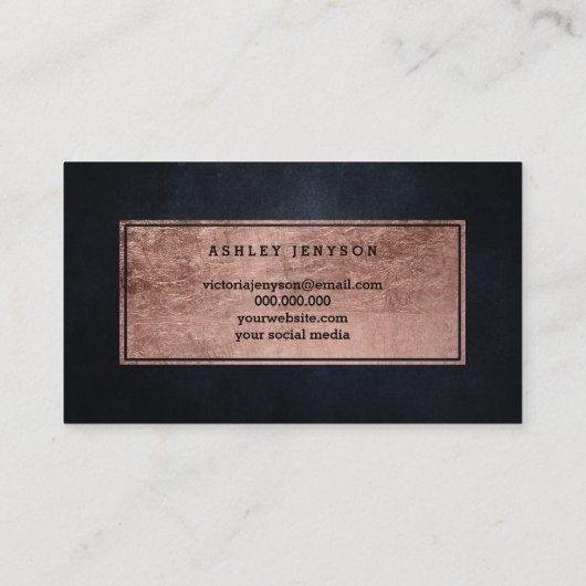 hallo prachtige lippen roos gouden script waterver visitekaartje (Achterkant)