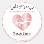 hallo prachtige Lipstick rosegold Sticker (Voorkant)