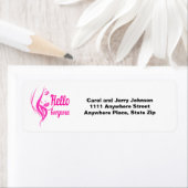 hallo prachtige Lovely Lady Face Drawing Typografi Etiket (Insitu)