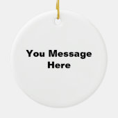 hallo prachtige Lovely Lady Face Drawing Typografi Keramisch Ornament (Achterkant)