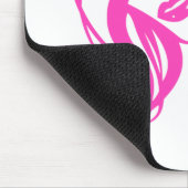 hallo prachtige Lovely Lady Face Drawing Typografi Muismat (Hoek)