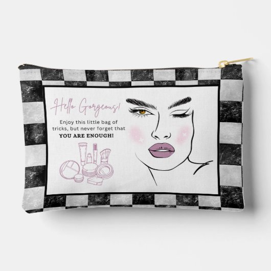 Hallo < Prachtige make-up accessoire tas (Achterkant)