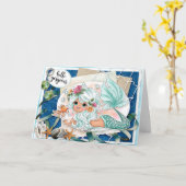 Hallo Prachtige Mermaid Aanmoediging Kaart (Gele Bloem)