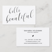 hallo prachtige moderne zwarte en witte typografie visitekaartje (Voorkant / Achterkant)