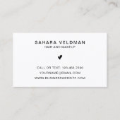 hallo prachtige moderne zwarte en witte typografie visitekaartje (Achterkant)