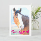 hallo prachtige paardenkaarten kaart (Staand voorkant)