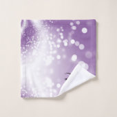 hallo prachtige Paarse Glitter Eyes Bad Handdoek (Wasdoekje)