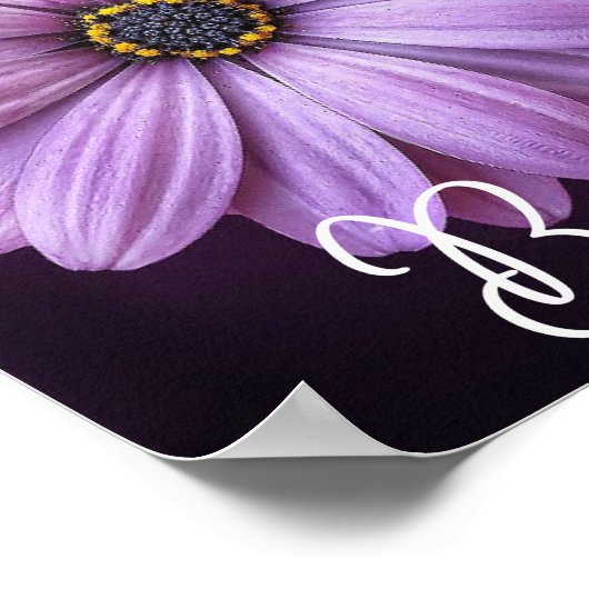 hallo prachtige Paarse ventilator Poster (Hoek)