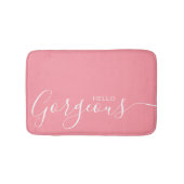 hallo prachtige Pink White-minimalist  Badmat (Voorkant)