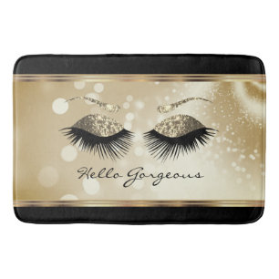 hallo Prachtige - Prachtige Eyelashes met goud Badmat
