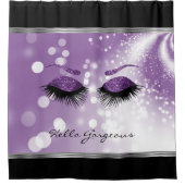 hallo Prachtige - Prachtige Eyelashes met Paars Douchegordijn (Voorkant)