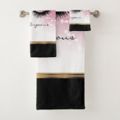 hallo Prachtige - Prachtige Eyelashes met roze Bad Handdoek (Insitu)