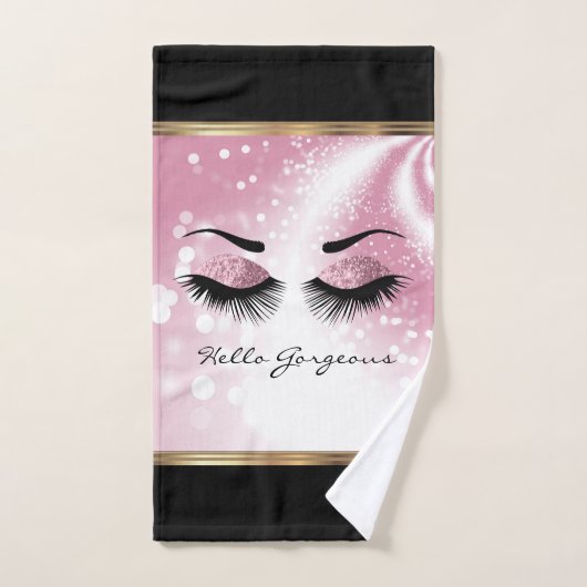 hallo Prachtige - Prachtige Eyelashes met roze Bad Handdoek (Handdoek)
