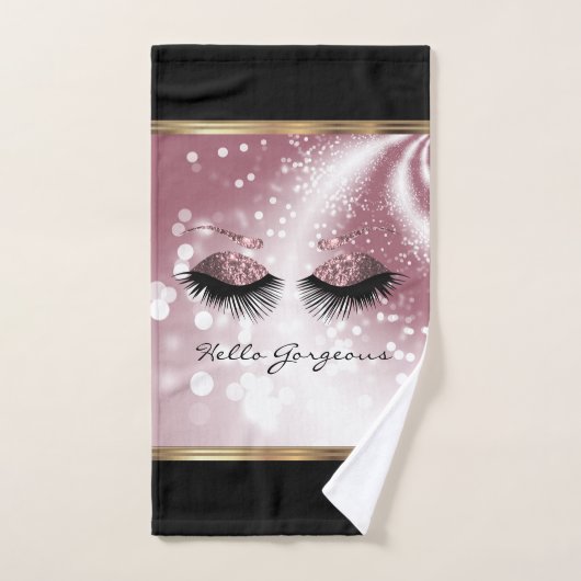 hallo Prachtige - Prachtige Eyelashes - Roos Gold Bad Handdoek (Handdoek)