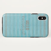 hallo prachtige Quote Boho Striped Patroon Case-Mate iPhone Case (Achterkant (horizontaal))