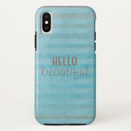hallo prachtige Quote Boho Striped Patroon Case-Mate iPhone Case