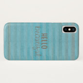 hallo prachtige Quote Boho Striped Patroon Case-Mate iPhone Case (Achterkant (horizontaal))