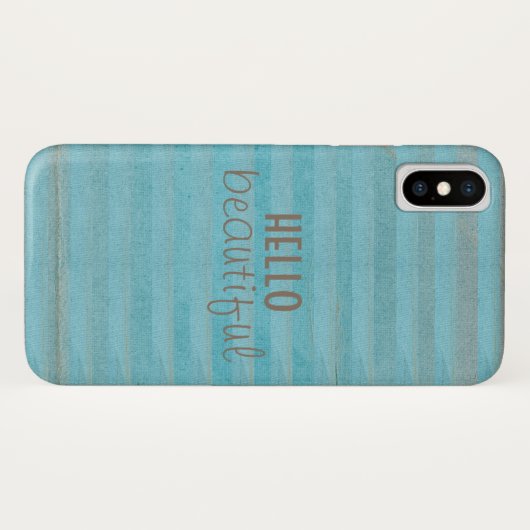 hallo prachtige Quote Boho Striped Patroon Case-Mate iPhone Case (Achterkant (horizontaal))