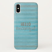 hallo prachtige Quote Boho Striped Patroon Case-Mate iPhone Case (Achterkant)