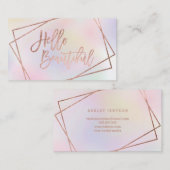 hallo prachtige roos gouden bergen visitekaartje (Voorkant / Achterkant)