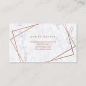 hallo prachtige roos gouden script geometrische ma visitekaartje (Achterkant)