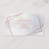 hallo prachtige roos goudscript geometrische parel visitekaartje (Achterkant)