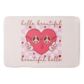 hallo prachtige roze harthart badmat (Voorkant)