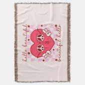 hallo prachtige roze harthart deken (Voorkant Verticaal)