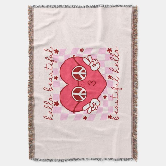 hallo prachtige roze harthart deken (Voorkant Verticaal)