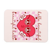 hallo prachtige roze harthart magneet (Horizontaal)