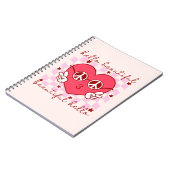 hallo prachtige roze harthart notitieboek (Linkerzijde)