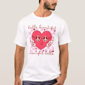 hallo prachtige roze harthart t-shirt (Voorkant)