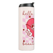 hallo prachtige roze harthart thermosbeker (Gedraaid links)