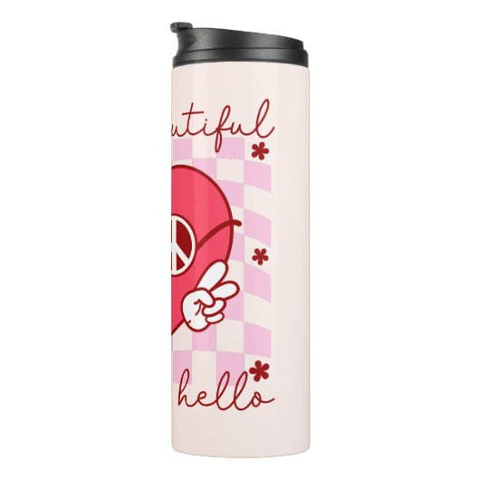 hallo prachtige roze harthart thermosbeker (Geroteerd rechts)