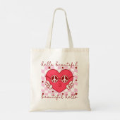 hallo prachtige roze harthart tote bag (Achterkant)
