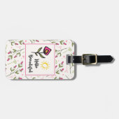 hallo prachtige  Roze Sinaasappel Wildlflower Bagagelabel (Voorkant horizontaal)