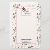 hallo prachtige Roze Sinaasappel Wildlflower Briefpapier (Voorkant / Achterkant)