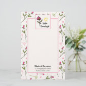 hallo prachtige Roze Sinaasappel Wildlflower Briefpapier (Staand voorkant)