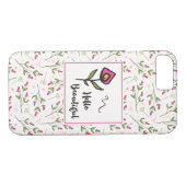 hallo prachtige Roze Sinaasappel Wildlflower Case-Mate iPhone Case (Achterkant (Horizontaal))
