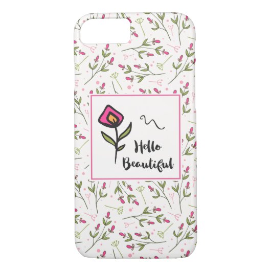 hallo prachtige Roze Sinaasappel Wildlflower Case-Mate iPhone Case (Achterkant)