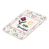 hallo prachtige  Roze Sinaasappel Wildlflower Magneet (Linkerzijde)