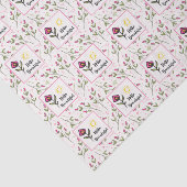 hallo prachtige  Roze Sinaasappel Wildlflower Tissuepapier (Detail)